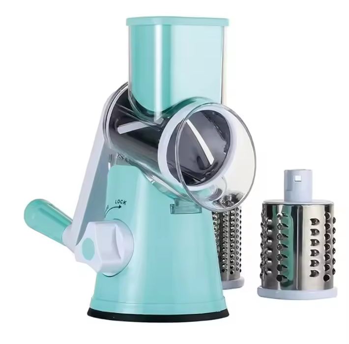 🥕 Râpe Manuelle Rotative 3-en-1 – Geedel