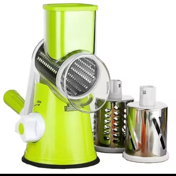 🥕 Râpe Manuelle Rotative 3-en-1 – Geedel